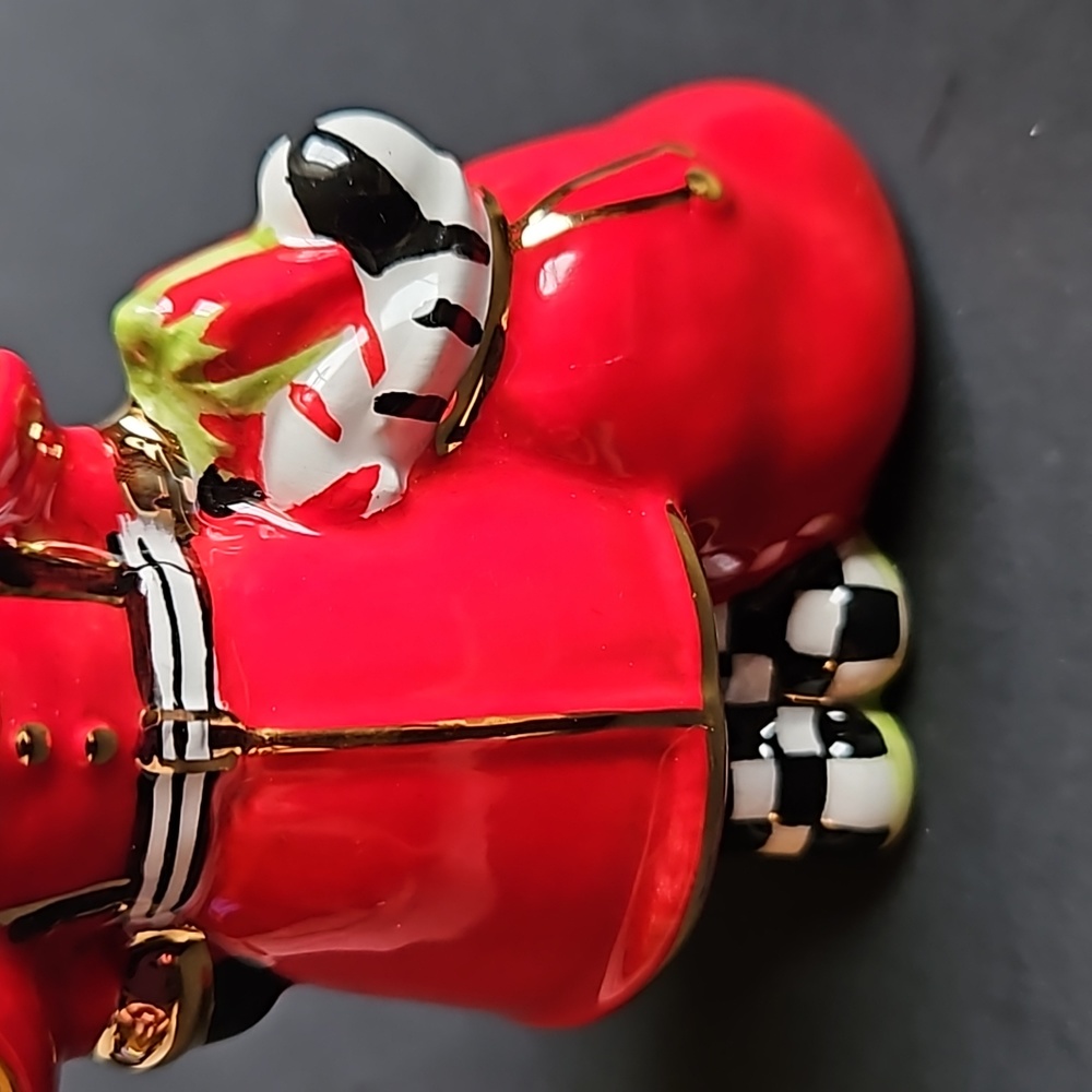 Mackenzie Childs Santa Salt and Pepper Shakers - Picture 6 of 9